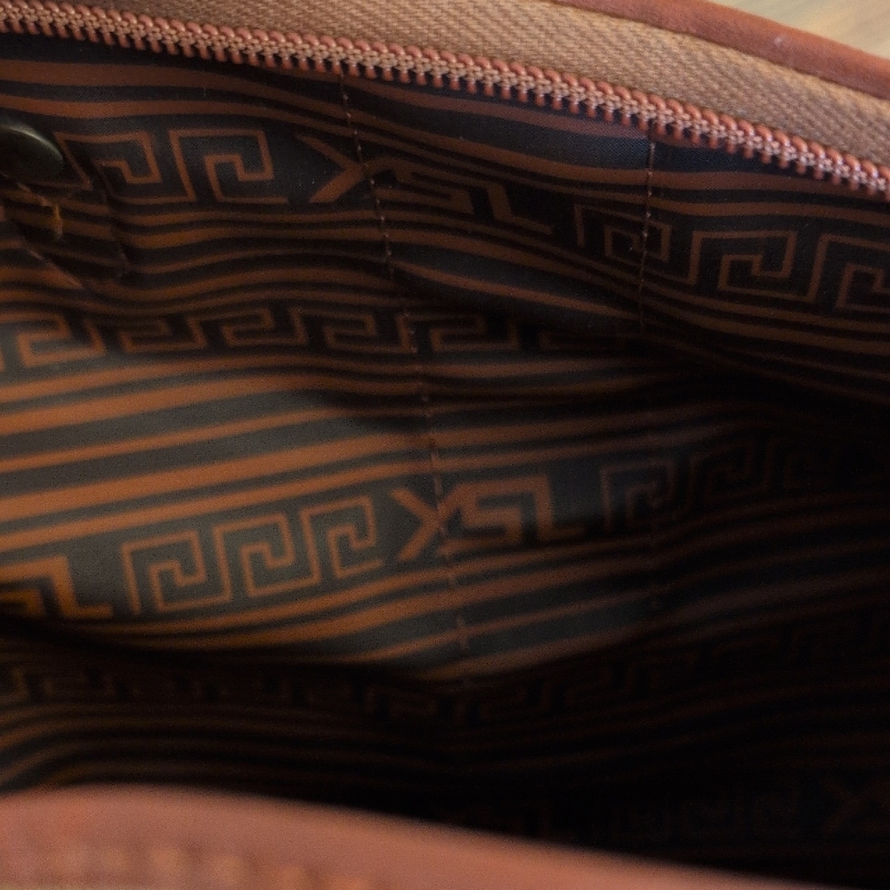 YSL Yves Saint Laurent Vintage Canvas Mini Boston Brown Leather Trim HandBag - Picture 9 of 13